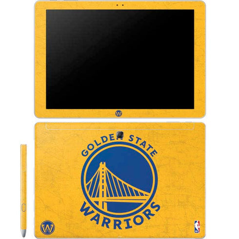 NBA Golden State Warriors Distressed Galaxy Book 12in Skin